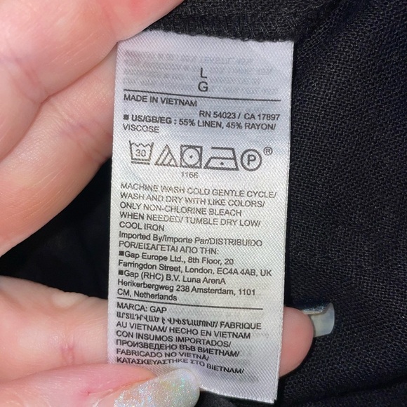 Gap Wide Leg Cargo Style Linen Blend Pants Size Large - Picture 6 of 9